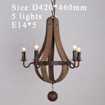 chandelier rustique bois marron vieilli 12 lumières suspension industrielle