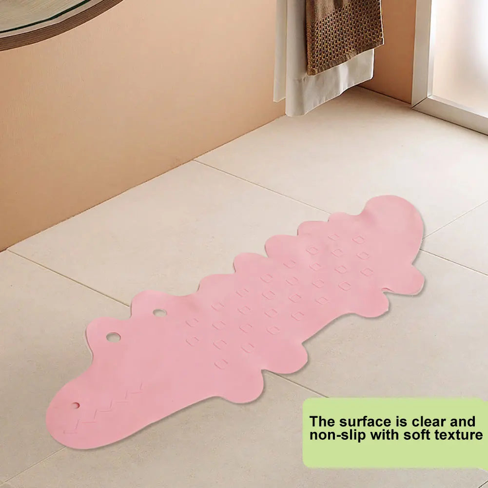 tapis bain enfant motif crocodile bleu vert rose non glissant salle bain