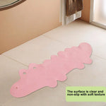 tapis bain enfant motif crocodile bleu vert rose non glissant salle bain