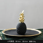 décoration moderne ananas résine noir blanc doré texture fruit chambre