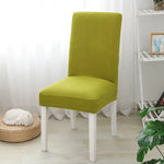 housse chaise marron noir bleu rose verte gris moderne spandex polyester jacquard unicolore elastic
