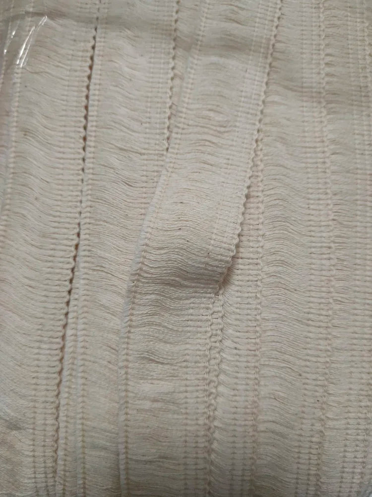 ruban franges coton blanc beige 5mètres franges opaques textile éco décoration