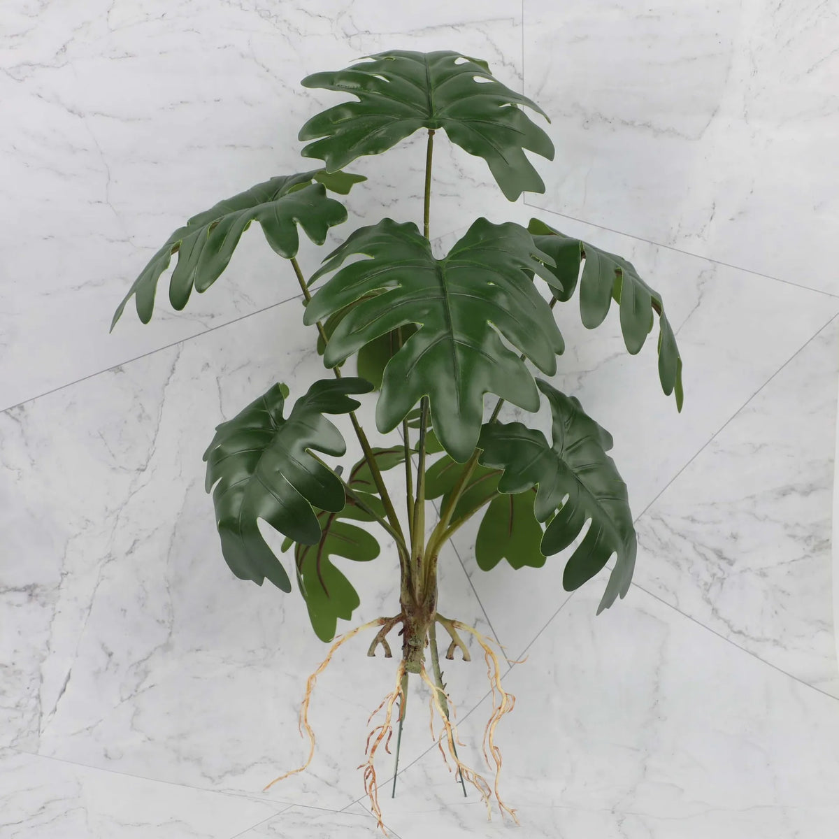 décoration intérieure plante artificielle verte feuilles modernes sans pot