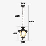 lampe suspendue classique dorée ornements sculptés verre translucide chambre salon vintage