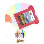 cadres photo multicolores glitter simples blanc noir marron clips bois inches