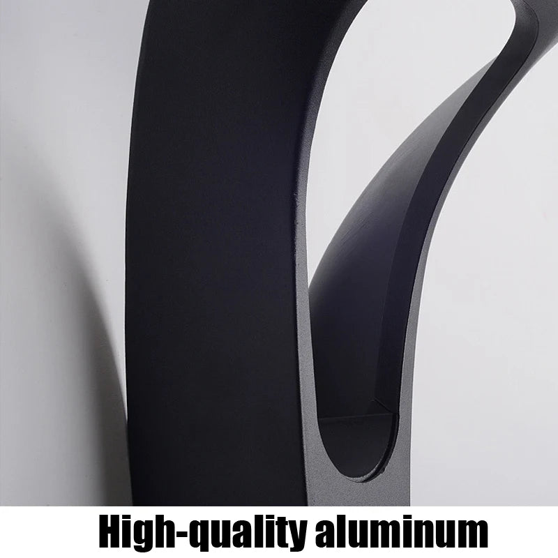 applique murale moderne aluminium noir éclairage led entrée chambre salle bain étanche fixée mur