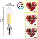 ampoule led filament doré effet bougie transparente vintage 360° blanc chaud 2700K