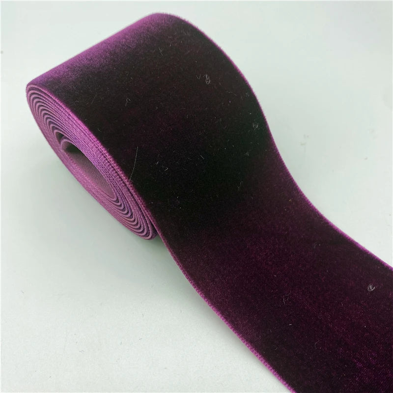 ruban velours polyester classique bleu jaune rose vert rouge noir blanc decoration mariage emballage