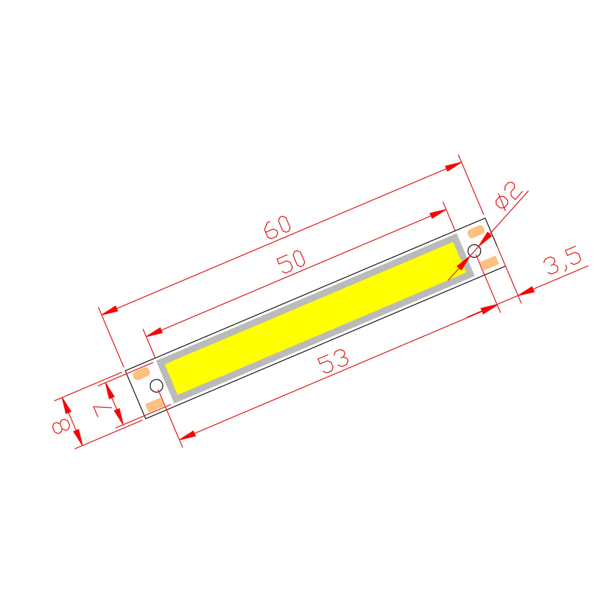 barre led 3w blanc froid 6500k 3500k 20000h lumiere moderne chambre