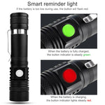 linterna led recargable alta potencia zoomable resistente al agua con modo variador camping trekking