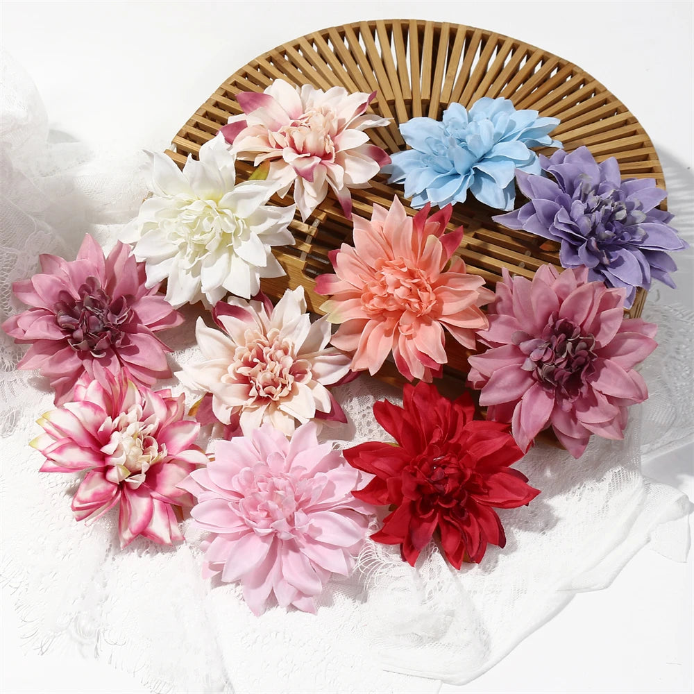Fausse fleur Dahlia violette pour couronne DIY