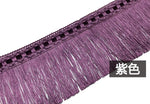 ruban franges or violet gris bleu beige classique élégant polyester ecologique decrolement tissu finement