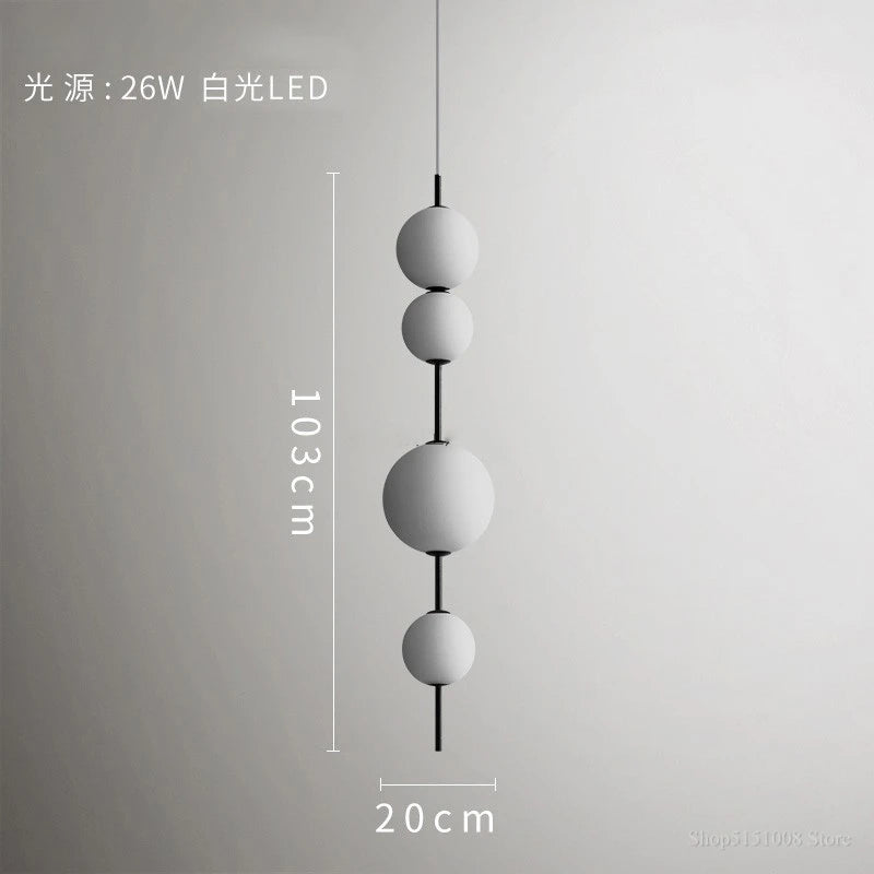 lumière suspendue led moderne minimaliste blanc noir chambre salon étudehôtel