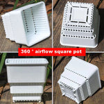 pot fleur plastique blanc succulente cactus jardinage moderne bac racine aéré