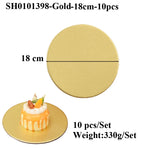 assiettes rondes dorées unies modernes respectueuses environnement opaques variées tailles pâtisserie