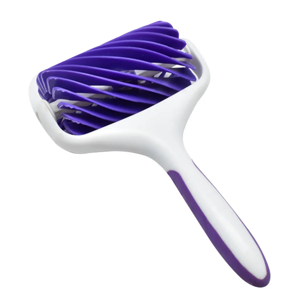 brosse peau violet moderne rayures horizontales poignée plastique respectueux environnement