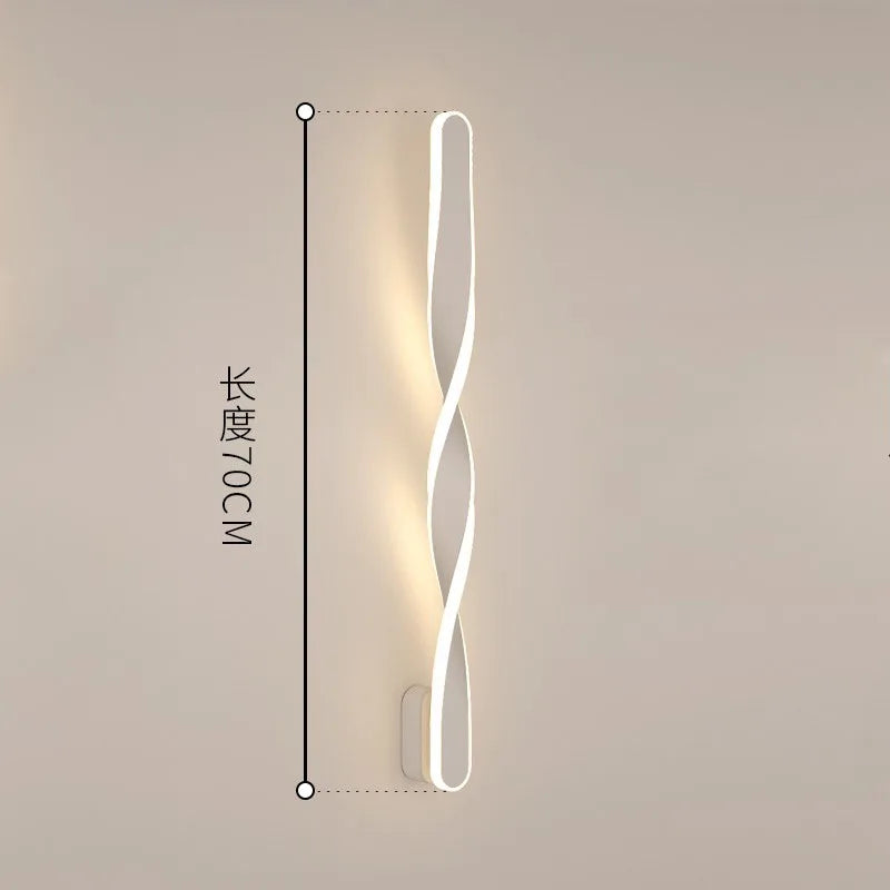 lampe murale moderne blanc ondulé fixée 220V LED 20+luminaires chambre salon