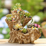 Pot de fleurs en résine créatif en forme d'arbre pour plantes succulentes - Décoration intérieure