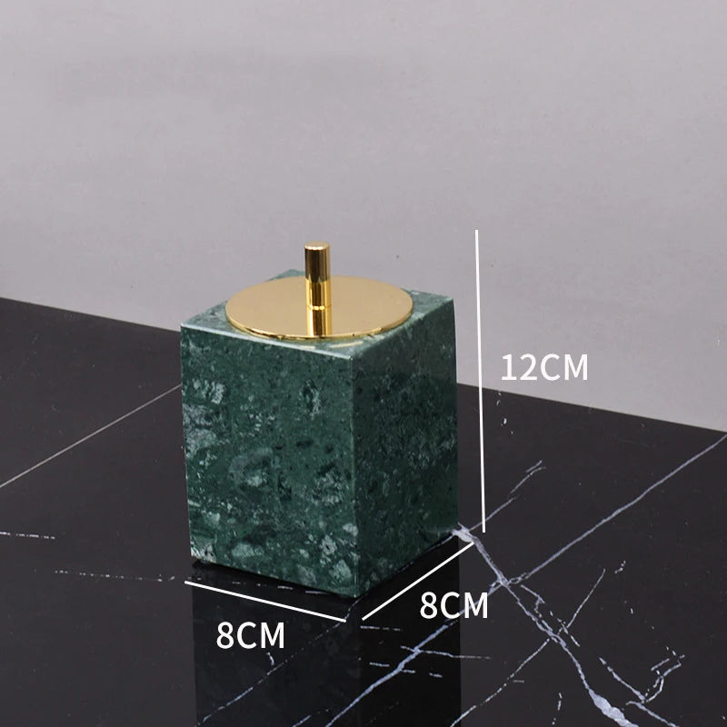 ensemble salle bain marbre vert doré distributeur savon porte brosse dents plateau rangement