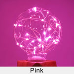 ampoule led décorative multicolore fil cuivre entrelacé opacité verre e27