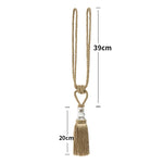 pompon rideau beige noir decoratif textile maison facile utilisation classique or argent bleu