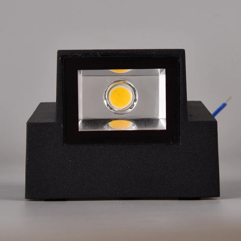 applique murale led moderne blanc noir verre trempé facile éclairage extérieur minimaliste
