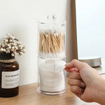 boîtes rangement coton tige disques coton transparentes modernes pliables rechargeables