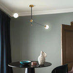 suspension lumineuse moderne noir doré sphères translucides led géométrique scandinave