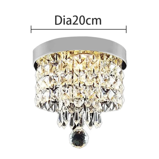 lustre cristal moderne transparent argenté contemporain élégant interrupteur bouton fixations invisibles