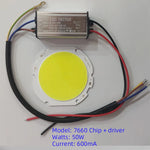 puce led cob 50w driver câbles lampadaire extérieur blanc jaune électronique