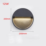 applique murale led étanche moderne 6w 12w noir aluminium