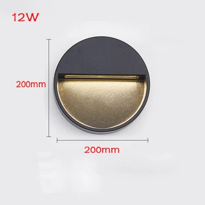 applique murale led étanche moderne 6w 12w noir aluminium