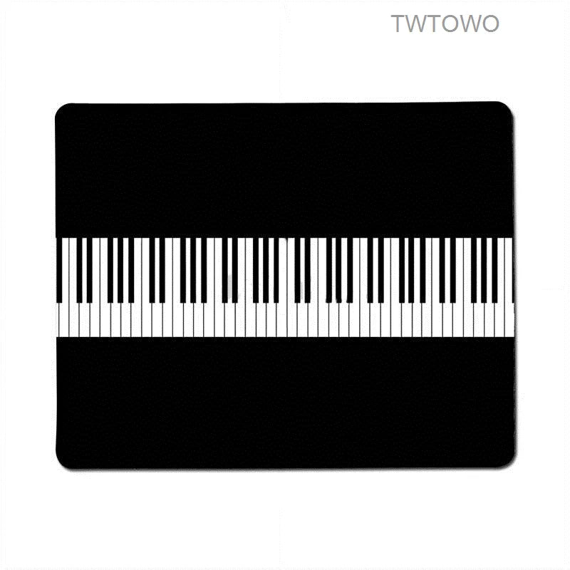tapis souris caoutchouc notes musicales piano noir blanc durable minimaliste moderne
