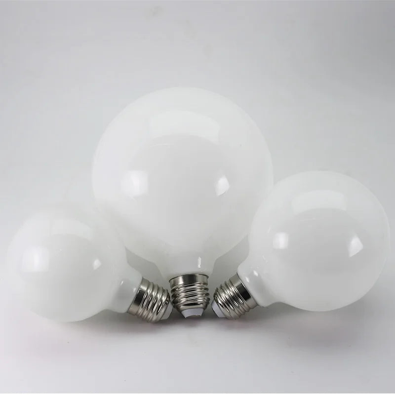 Ampoule LED blanc opale E27 moderne 2700K 6500K G95 G125intérieur salon chambre coucher