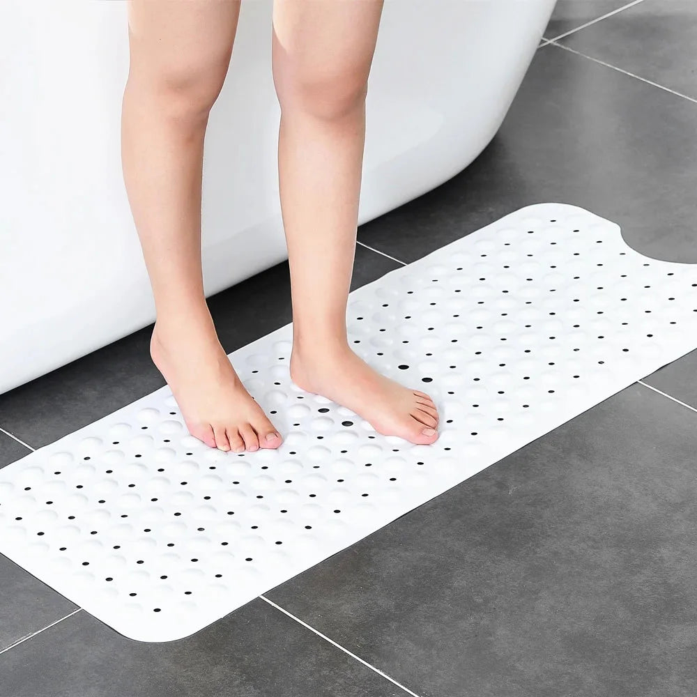 tapis bain pvc thème marin poissons coraux géométrique antidérapant moderne enfantin suction salle bain