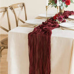 ruban table coton orange rouge rose beige rayures plissé décoration noël mariage hiver