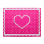serviettes silicone points blancs noir rose bordure dentelle nail art classique coeurs pliableswasher resistant