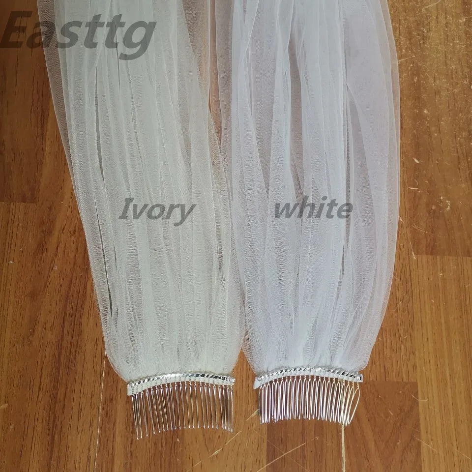 voile mariée blanc dentelle fine classique peigne métallique tulle polyester adultère monocouche