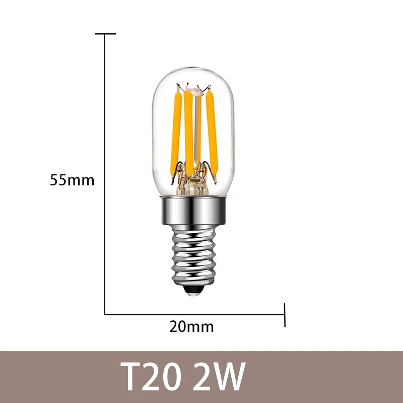 ampoules led filament dorés transparentes e12 e14 4w 6w 2700k 360° modernes 25000h