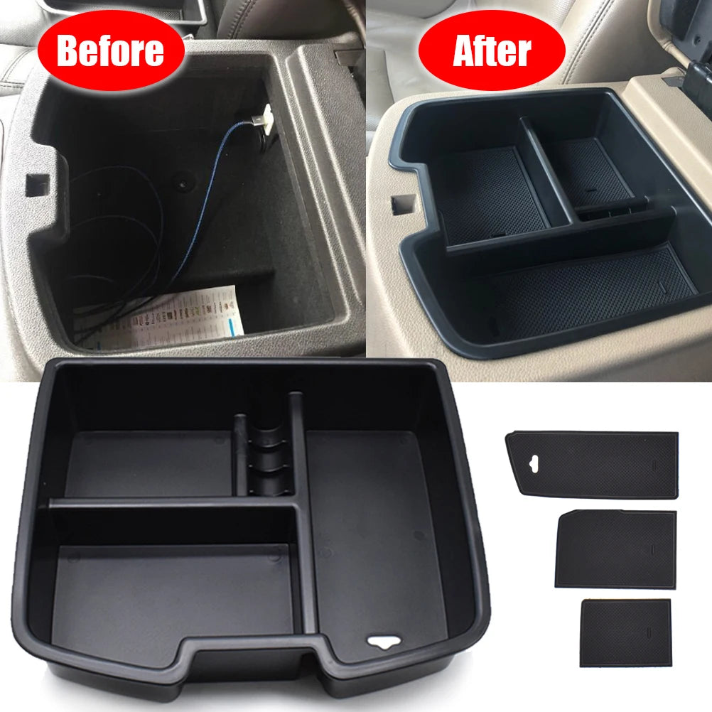 organisateur console centrale auto noir texturé tapis gmc sierra compatible utilitaire