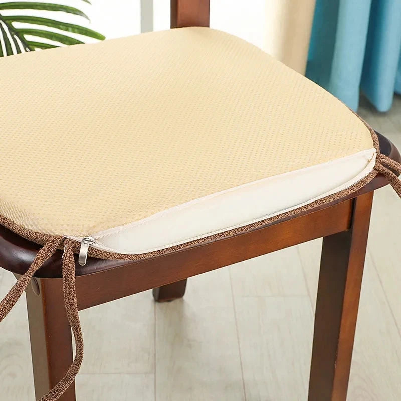 coussin chaise carré lin tissé moderne antidérapant siège salle manger