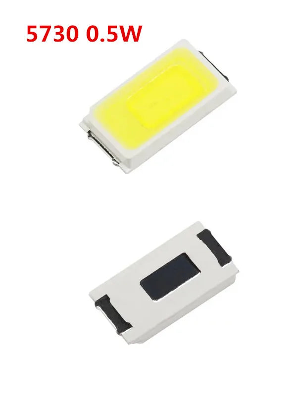 diodes led blanc jaune 2835 5730 smd 3v 5w 4000 pièces adhésif opaques