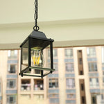 lampe suspendue moderne transparente aluminium noir salon chambre d'hôtel éclairage mètres carrés