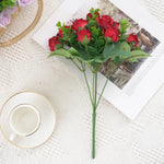 bouquet fleurs artificielles roses feuilles naturel mariage anniversaire décoration intérieur