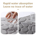 tapis bain moderne gris beige antidérapant absorption eau effet 3d mousse mémoire forme respect
