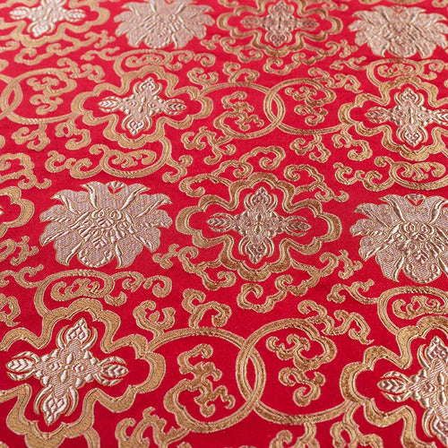 tissu brocart jacquard imitation soie motif floral traditionnel couture nappe coussin vêtement