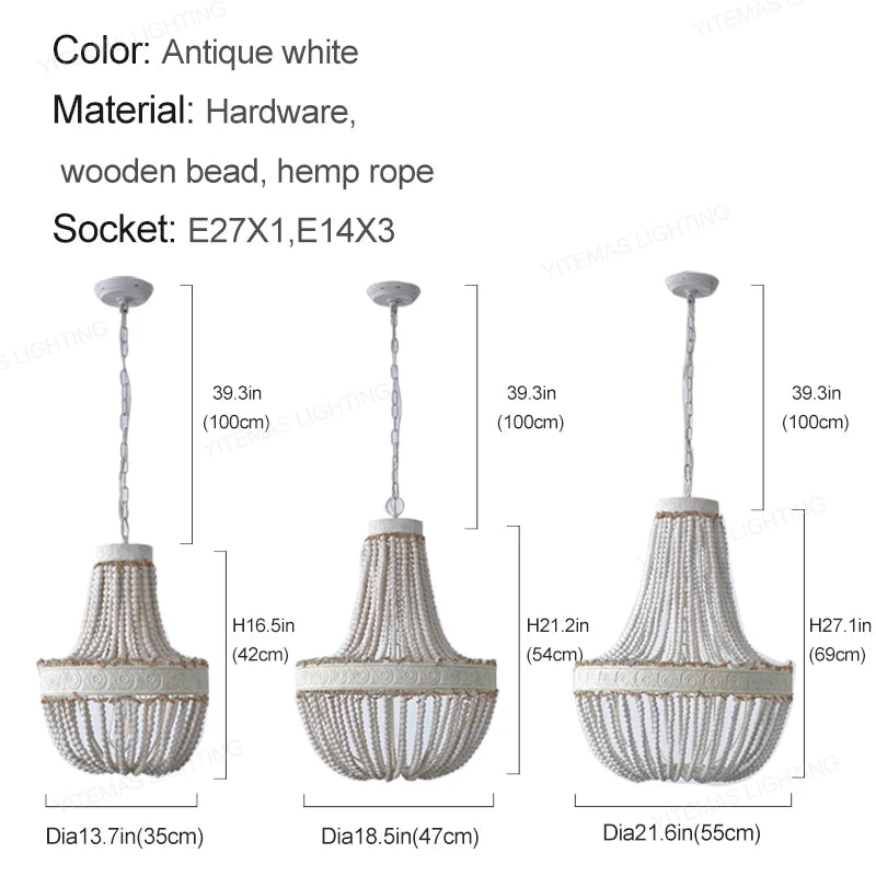 suspension lumineuse bois corde chanvre blanc gris rustique bohème 3luxe