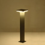 lampe solaire moderne gris métallisé waterproof ip65 éclairage extérieur gazon parc villa led 85