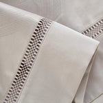 Détail du tissage jacquard coton égyptien