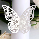 anneau serviettes papier motif papillon floral mariage anniversaire décoration table élégante vàng bạc hồng